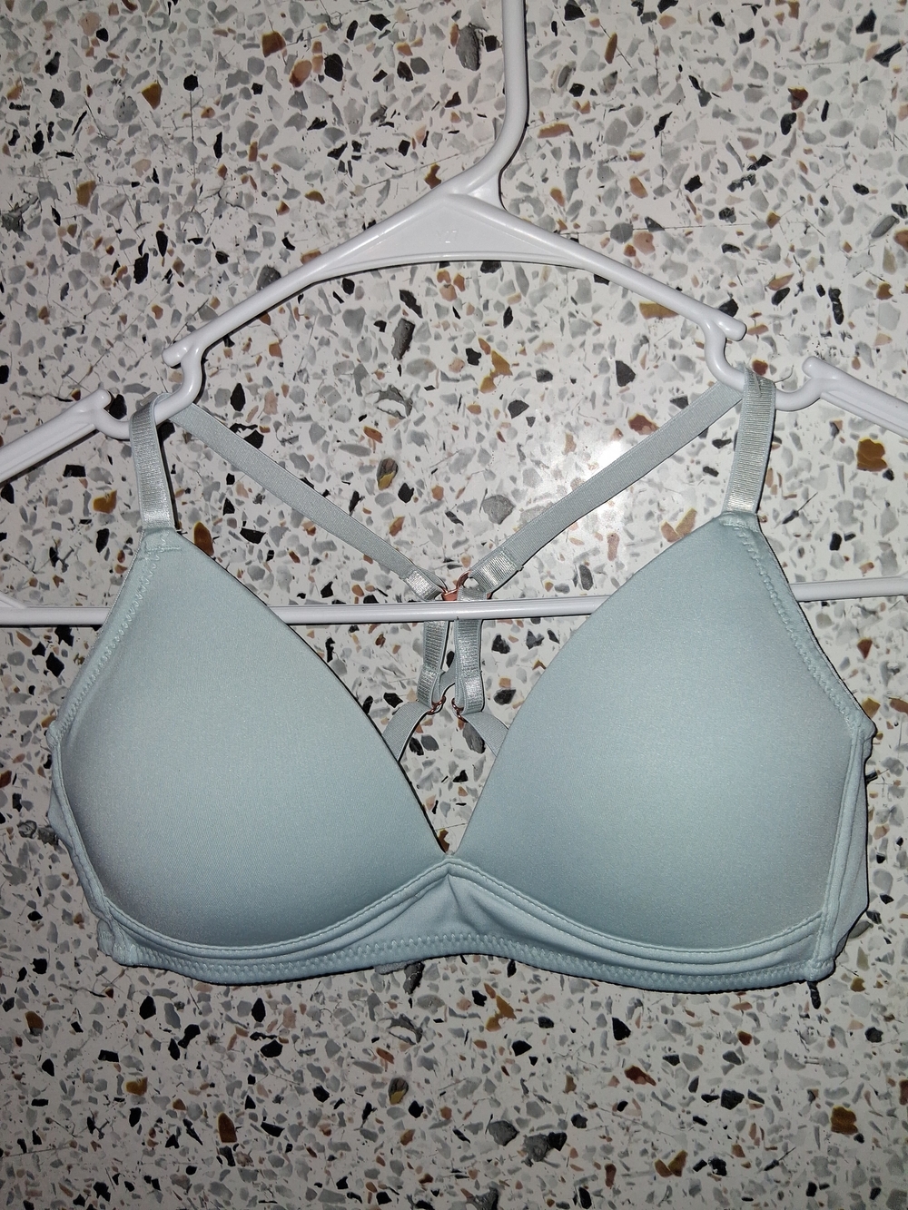 Danskin Tshirt Bra Size 34A Baby Blue Padded Wireless NWOT